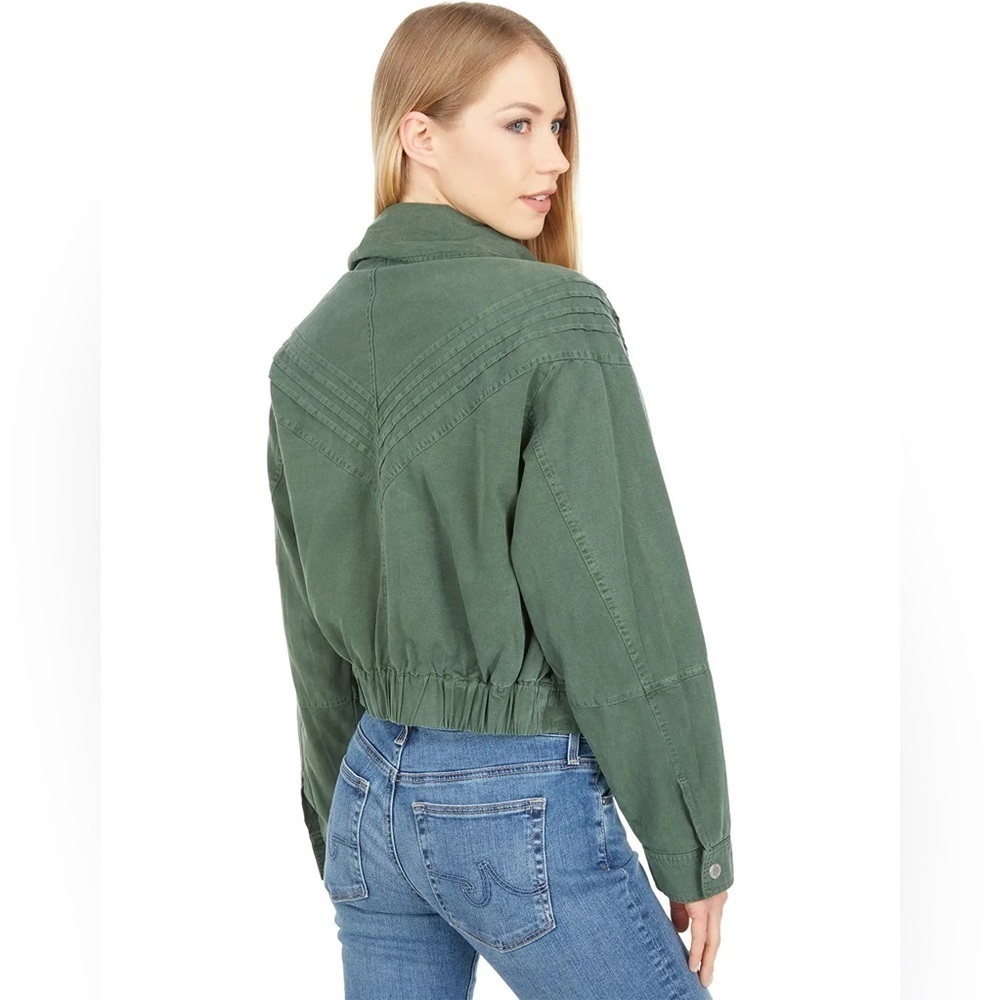 Avec Les Filles | Washed Cotton Envelope Jacket Khaki/Green - Picture 3 of 6